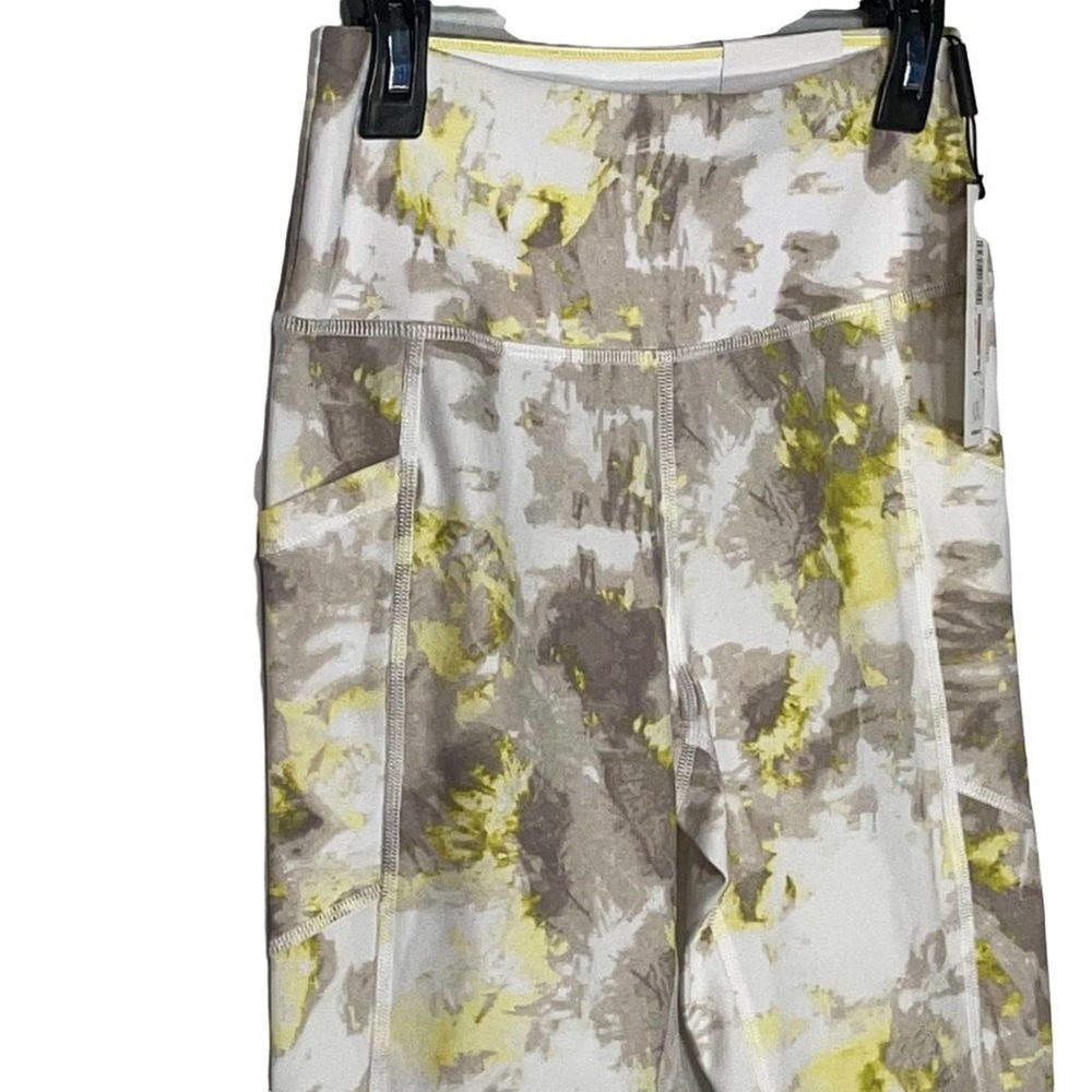 Calvin Klein Performance Printed Cropped Leggings Yellow, white, XS - Picture 4 of 9